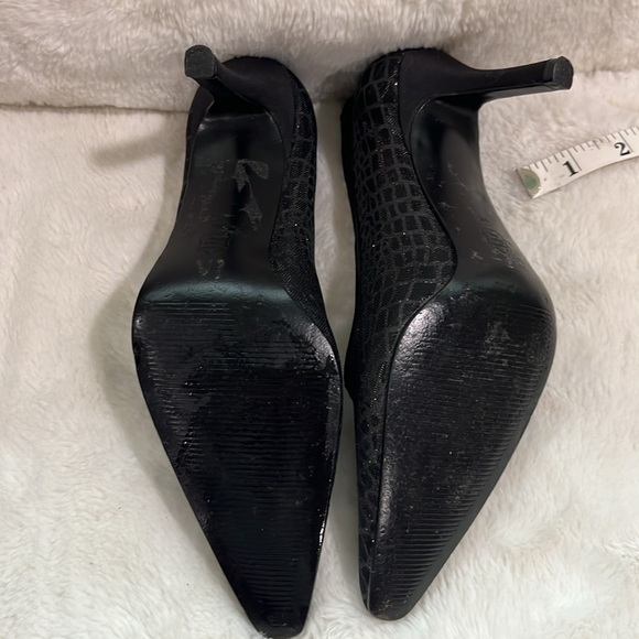 BOGO Black mesh 3 inch high heels by Nina size 6.5 Celebration coquette modern - Picture 4 of 6